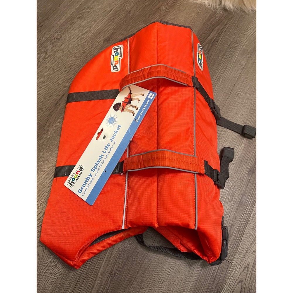 Outward Hound Granby Splash Orange Dog Life Jacket XL High Visibility Vest